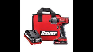 Bauer 20v Hypermax 1/4" Hex Impact driver Kit Harbor Freight #1781-B1