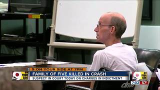 Suspect in crash that killed family in court