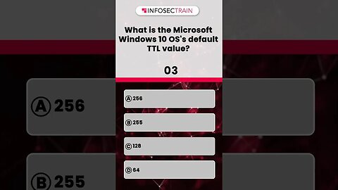 What is the Microsoft Windows 10 OS's default TTL value?