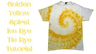 Tie-Dye Pattern: Golden Yellow A Sunny Happy Spiral
