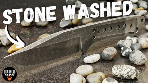 How to Stone Wash A Carbon Steel Blade | Knife Making Tips