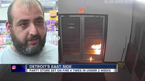 Detroit liquor store located across from precinct targeted several times by arsonists
