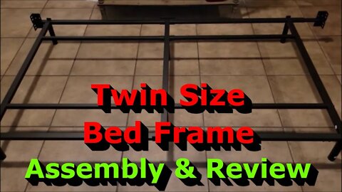 Twin Size Metal Bed Frame - Assembly & Review - Adjustable