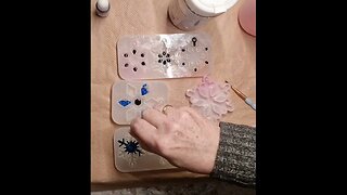 glitter and blue snowflake tree decs