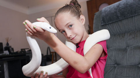 Nine-Year-Old Girl Is An Avid Snake Handler