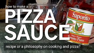 Making Pizza Sauce From Tomato Puree (Or a Philosophy on Cooking and Pizza)
