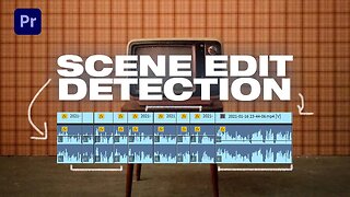 How to Automatically Cut Clips with Scene Edit Detection Tool (Adobe Premiere Pro CC Tutorial)