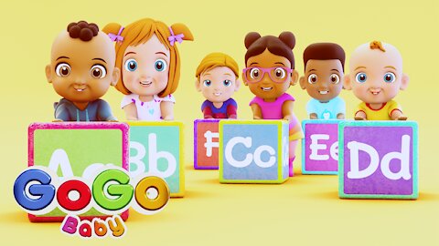 ABC Song with Sign Language Learn ABC Alphabets for Children | GoGo Baby Nursery Rhymes & Kids Songs