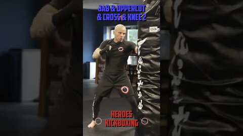 Heroes Training Center | Kickboxing & MMA "How To Double Up" Jab & Uppercut & Cross & Knee 2 #Shorts