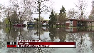 Taylor residents cleaning up after flood