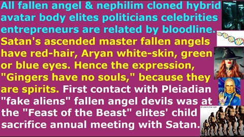 ALL politician celebrity entrepreneur from same nephilim & fallen angel clone avatar body bloodlines