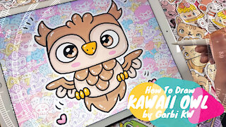 how to Draw Kawaii Owl by Garbi KW