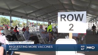 Lee County lawmakers asking Governor to tour vaccine site, and then send more doses