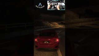 Honda Civic andando na cidade a noite com chuva - GTA V | Logitech g27 Gameplay #03 #shorts