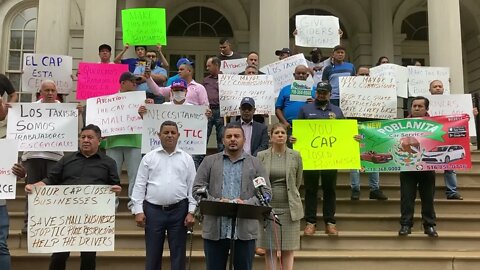 The Livery Cab Driver Rally/Press Conference hosted by the Livery Base Owners Association City Hall