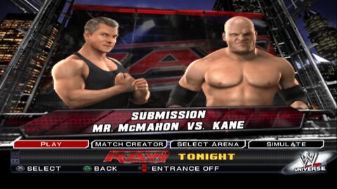 WWE SmackDown vs Raw 2011 Mr. McMahon vs Kane