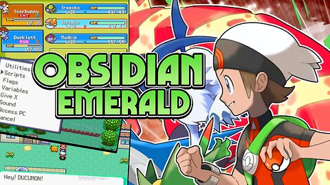 Pokemon Obsidian Emerald - GBA ROM Hack, Modernized doubles-based challenge hack for Pokemon Emerald