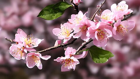 Soothing Chinese Music - Peach Blossoms in Spring | Beautiful, Spa