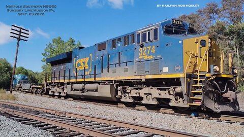 Special Delivery Norfolk Southern NS-980 DODX Train & NS-11Z Hudson Pa. SEE DESCRIPTION #railfanrob