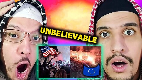 Arab Muslim Brothers First Time Reaction To Basketball fans and atmosphere USA vs Europe