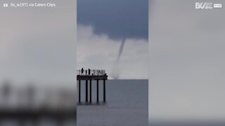 Tourist captures impressive waterspout in the UK