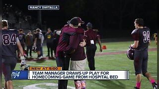Local football manager battling auto-immune disease designs play from hospital