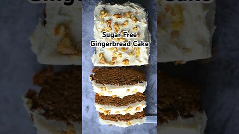 The best sugar free gingerbread cake. Recipe in the blog at I Hacked Diabetes #sugarfree #recipe
