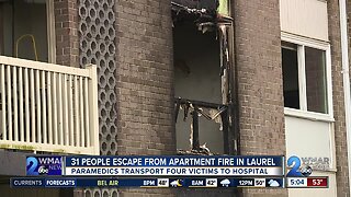 31 people escape from apartment fire in Laurel