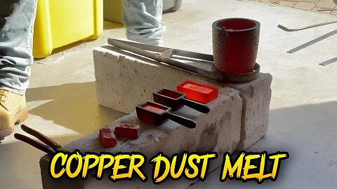 ♨️Melting Copper Dust Fail #metalcasting #devilforge #copper #copperingotmold #ingot #belgium