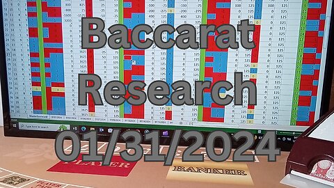 Baccarat Play 01312024: 3 Strategies, 2 Bankroll Management Each. Baccarat Research.