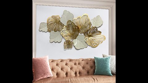 3D Metal Wall Decor Metal Wall Art Leaves, Modern Home Decor