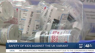 Safety of kids against the UK variant