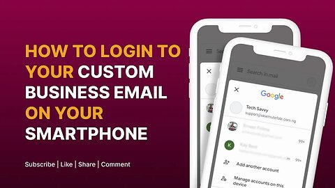 How to login to your business email on your smart phone for free #wordpress #wordpressplugins