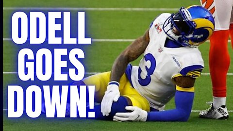 Odell Beckham Jr GOES DOWN With Knee Injury For Rams In Super Bowl | Potential ACL Injury!