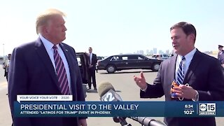 President Trump makes visit to the Valley