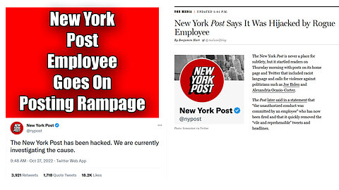 New York Post Employee Goes On Tweet Posting Rampage