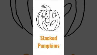 Draw Stacked Pumpkins #art #halloween2022 #halloween