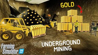I Found an UNDERGROUND Mine Filled with GOLD!! | Farming Simulator 22 | Gold-Mining | Epi 3