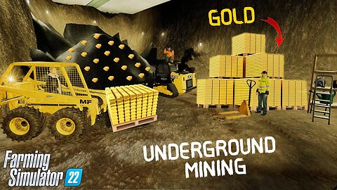 I Found an UNDERGROUND Mine Filled with GOLD!! | Farming Simulator 22 | Gold-Mining | Epi 3