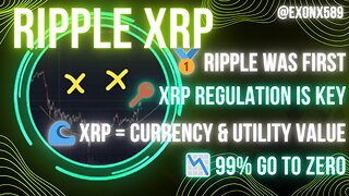🥇 #RIPPLE WAS FIRST 🔑 #XRP REGULATION IS KEY 🌊 $XRP = CURRENCY & UTILITY VALUE 📉 99% GO TO ZERO
