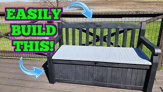 Easily Build This Keter Storage Box Deck Bench! (Solana 70 Gallon Storage)