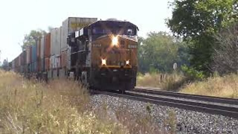 CSX Q161 Intermodal Double-Stack Train from Bascom Ohio September 26, 2021