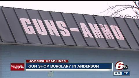 Multiple firearms stolen from Anderson gun shop after suspects drive through wall of building