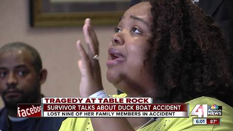Tia Coleman, mother who lost nine family members on Table Rock Lake duck boat, speaks