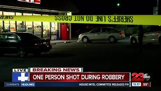 One person shot during robbery; KCSO searching for suspects
