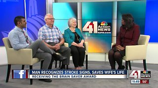 Man recognizes stroke signs, saves wife's life