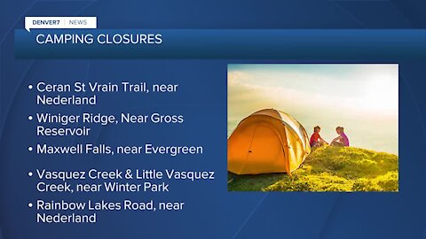 Camping closures in dispersed areas