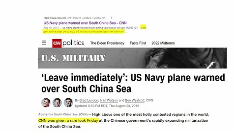 CNN has a history of going on "exclusive" Navy plane trips near China