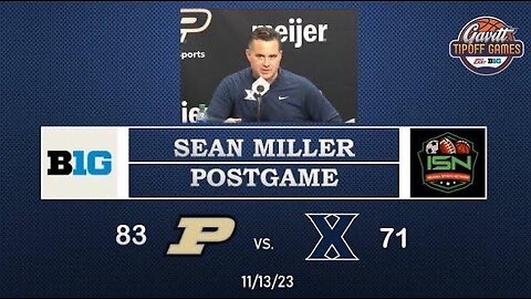 Xaiver's Sean Miller Post-Game Press Conference After Loss To Purdue in Final Year of Gavitt Games