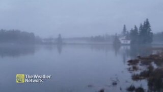 Steam rises off of East Coast waters